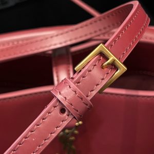 Le 37 Bucket Bag 15cm Red Gold Cowhide