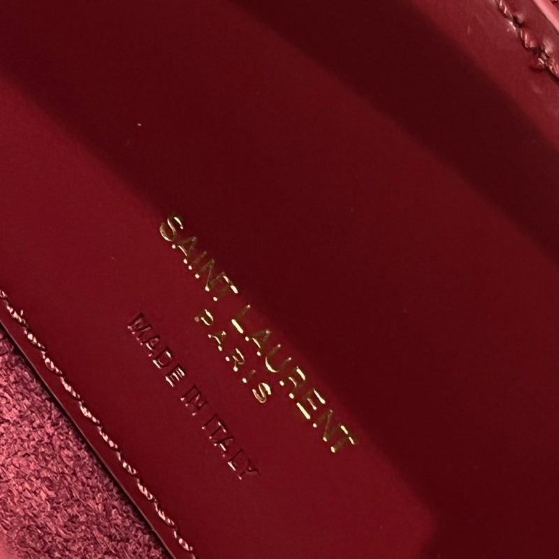 Le 37 Bucket Bag 20cm Red Gold Cowhide