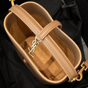 Le 37 Bucket Bag 15cm Beige Gold Cowhide