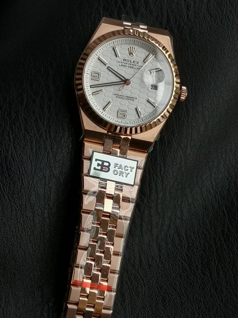 Rolex Land Dweller 40mm Pink Gold White