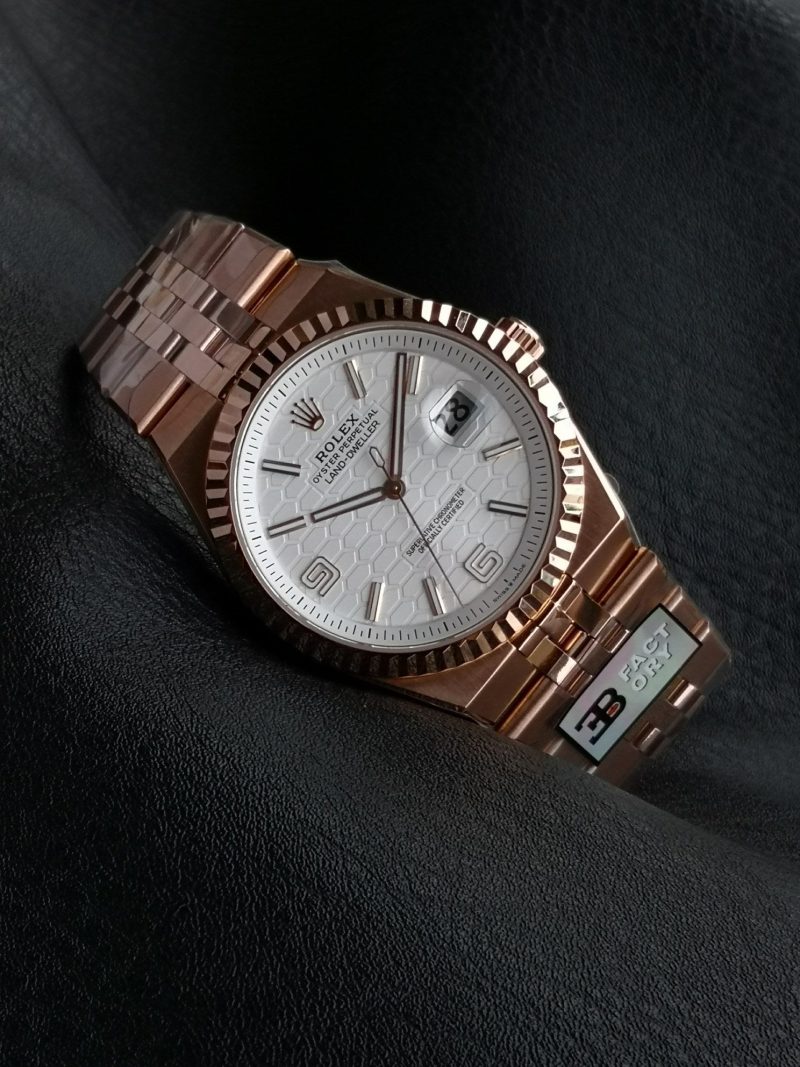 Rolex Land Dweller 40mm Pink Gold White