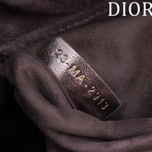 medium lady d-joy 26 dark purple metalic lambskin