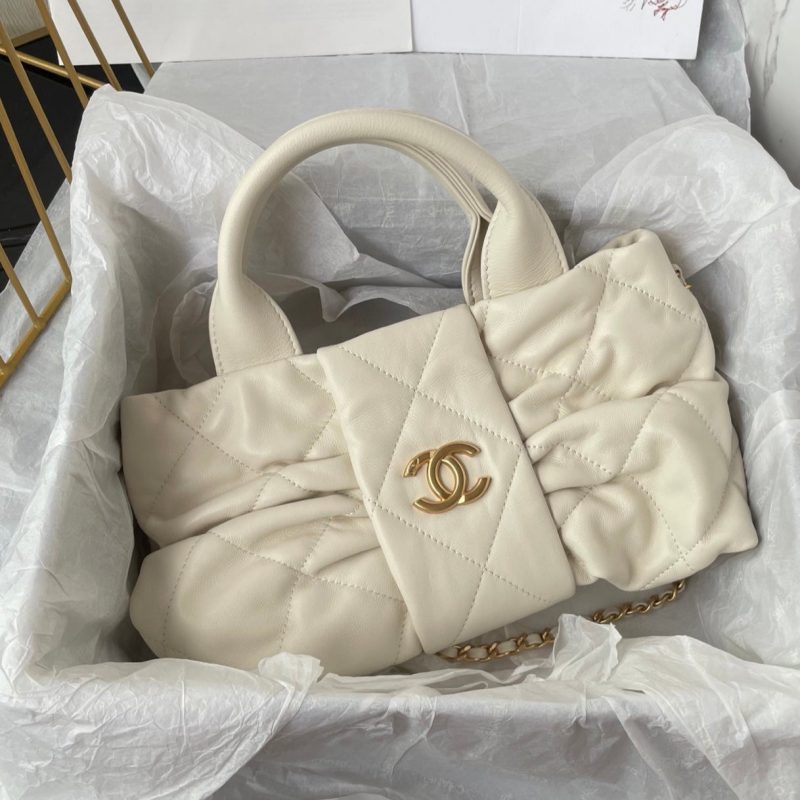 CC 25K Mini Bow Bag 26cm White Calfskin
