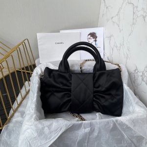 CC 25K Mini Bow Bag 26cm Black Canvas