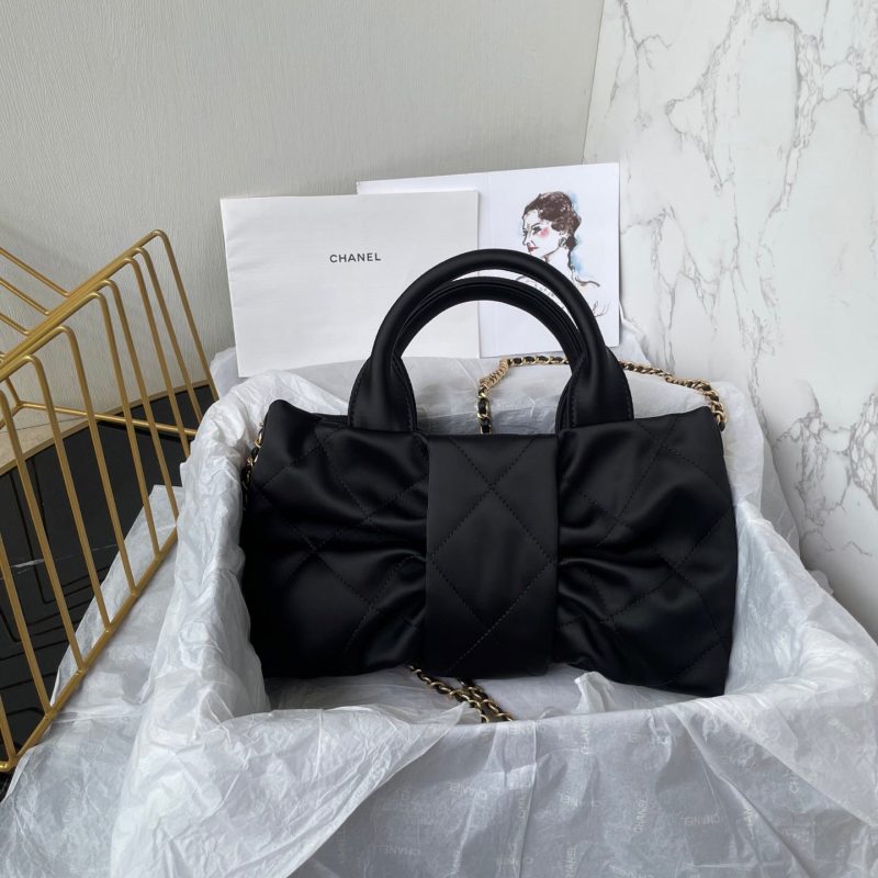 CC 25K Mini Bow Bag 26cm Black Canvas