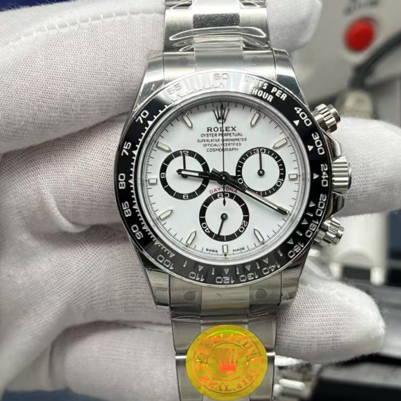 Rolex 25 Daytona 40mm Silver Black White