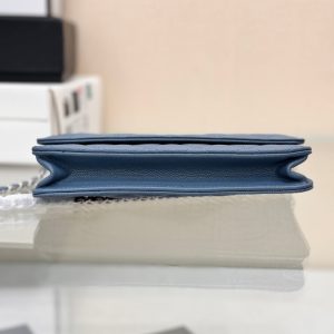 WOC 19CM BLUE JEAN CAVIAR SILVER HARDWARE