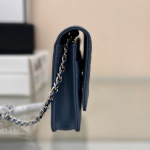 WOC 19CM BLUE JEAN CAVIAR SILVER HARDWARE