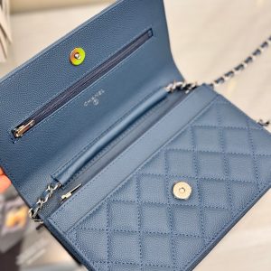 WOC 19CM BLUE JEAN CAVIAR SILVER HARDWARE