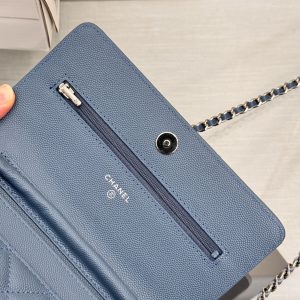 WOC 19CM BLUE JEAN CAVIAR SILVER HARDWARE