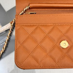 WOC 19CM ORANGE CAVIAR GOLD HARDWARE