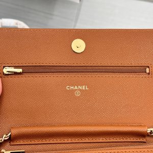 WOC 19CM ORANGE CAVIAR GOLD HARDWARE