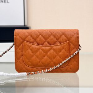 WOC 19CM ORANGE CAVIAR SILVER HARDWARE