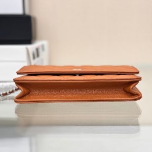 WOC 19CM ORANGE CAVIAR SILVER HARDWARE