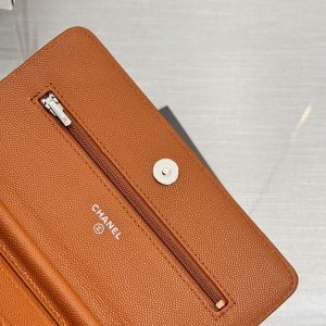 WOC 19CM ORANGE CAVIAR SILVER HARDWARE