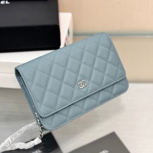 WOC 19CM CLOUD BLUE CAVIAR SILVER HARDWARE