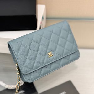 WOC 19CM CLOUD BLUE CAVIAR GOLD HARDWARE