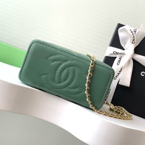 img_ecb71349_20241226_i1735186086507_3138_0_3.jpg_1 CC Vanity Case 17cm Jungle Green Leather Gold Hardware 238497