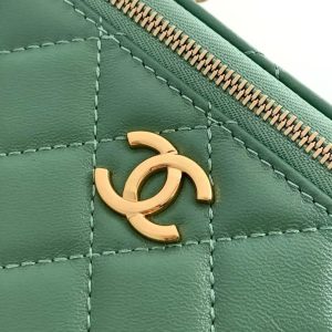 img_ecb71349_20241226_i1735186086579_5246_0_4.jpg_1 CC Vanity Case 17cm Jungle Green Leather Gold Hardware 238497