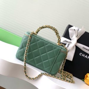 img_ecb71349_20241226_i1735186086906_407_0_2.jpg_1 CC Vanity Case 17cm Jungle Green Leather Gold Hardware 238497