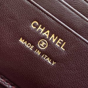 CC Vanity Case 17cm Burgundy Leather Gold Hardware 238499