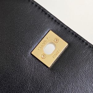 cc 25S Backpack 25cm Black Mesh Calfskin