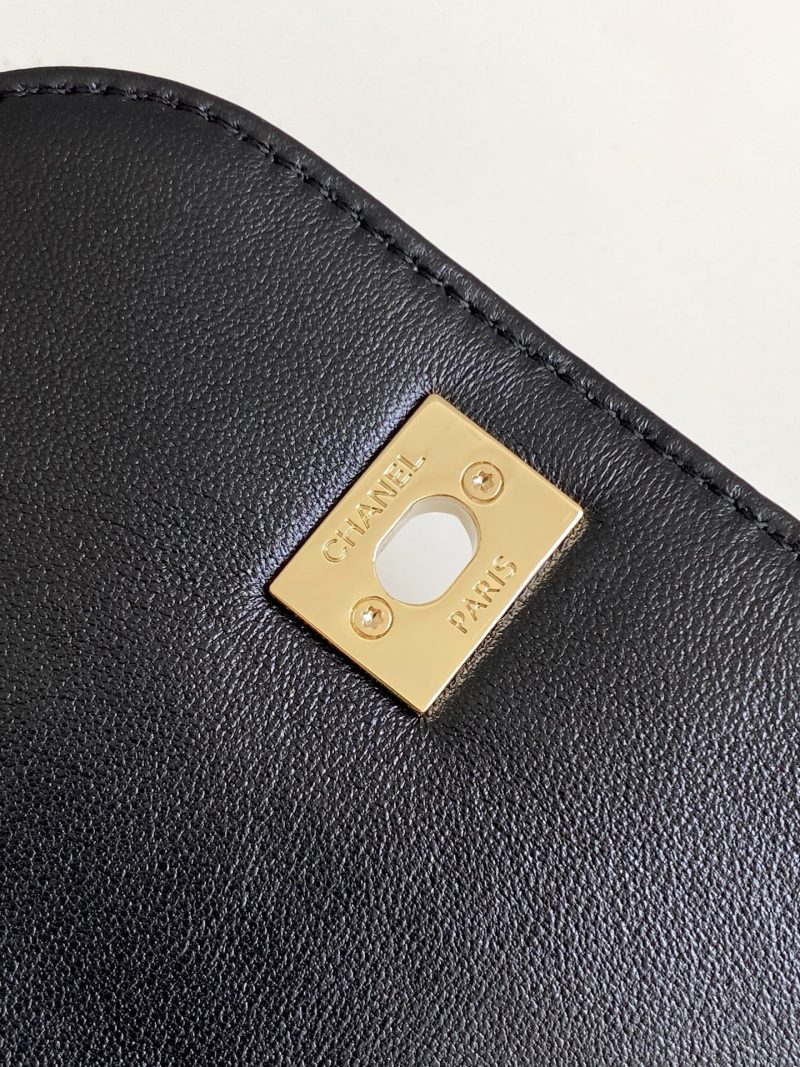 cc 25S Backpack 25cm Black Mesh Calfskin