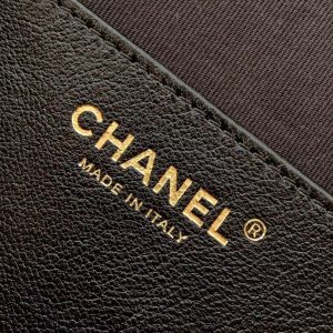 cc 25S Backpack 31cm Black Mesh Calfskin