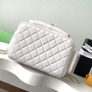 cc 25S Backpack 31cm White Mesh Calfskin