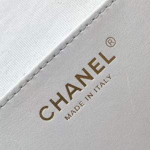 cc 25S Backpack 31cm White Mesh Calfskin