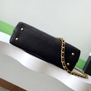 img_ecb71349_20250513_i1747107294193_4084_0_3_jpg_581af87a-0e06-459c-a2b9-93c7350e5db3 cc 25S Vintage Flap Bag 28cm Top Handle Black Calfskin