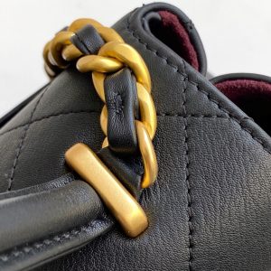 img_ecb71349_20250513_i1747107294206_3025_0_5_jpg_486601ca-34c2-4f46-b2bc-d127ca585da0 cc 25S Vintage Flap Bag 28cm Top Handle Black Calfskin