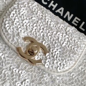 CC Kelly Shopper 19cm White Sequin