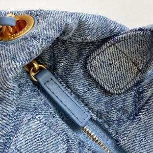 CC 25K Mini Bow Bag 26cm Blue Denim