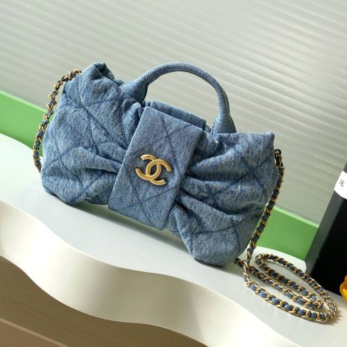 img_ecb71349_20250927_i1758963123088_2497_0_0_jpg CC 25K Mini Bow Bag 26cm Blue Denim