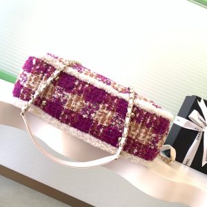 img_ecb71349_20251123_i1763881772444_1402_0_3_jpg CC 2025 Bag Pink White Tweed Fabric Leather