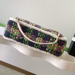 CC 2025 Bag Multicolor Tweed Fabric Leather