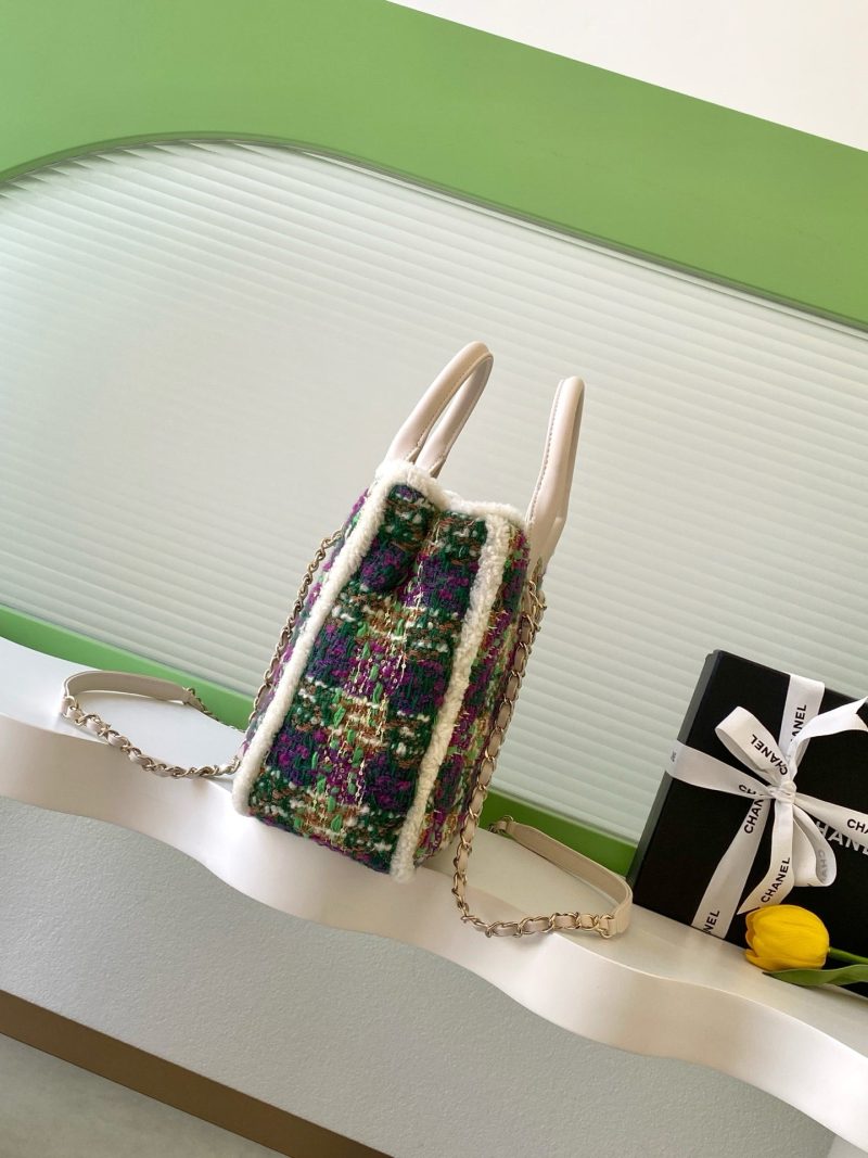 CC 2025 Bag Multicolor Tweed Fabric Leather