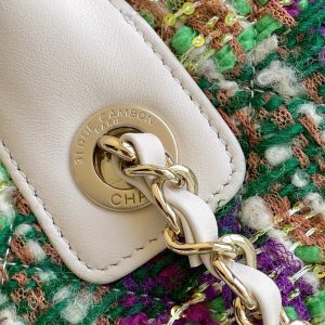 CC 2025 Bag Multicolor Tweed Fabric Leather