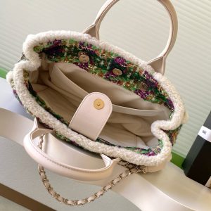 CC 2025 Bag Multicolor Tweed Fabric Leather