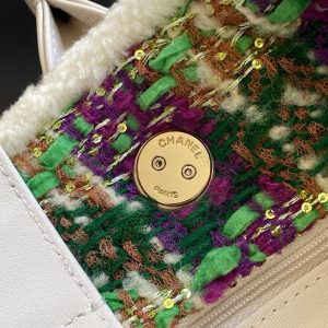 CC 2025 Bag Multicolor Tweed Fabric Leather