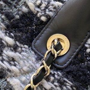 img_ecb71349_20251124_i1763972591387_3019_0_5_jpg CC 2025 Bag Black Tweed Fabric Leather