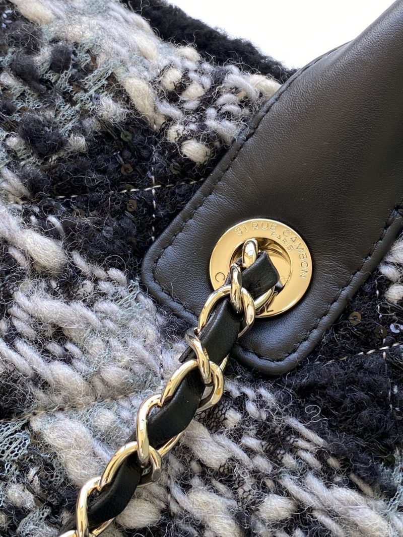 img_ecb71349_20251124_i1763972591387_3019_0_5_jpg CC 2025 Bag Black Tweed Fabric Leather
