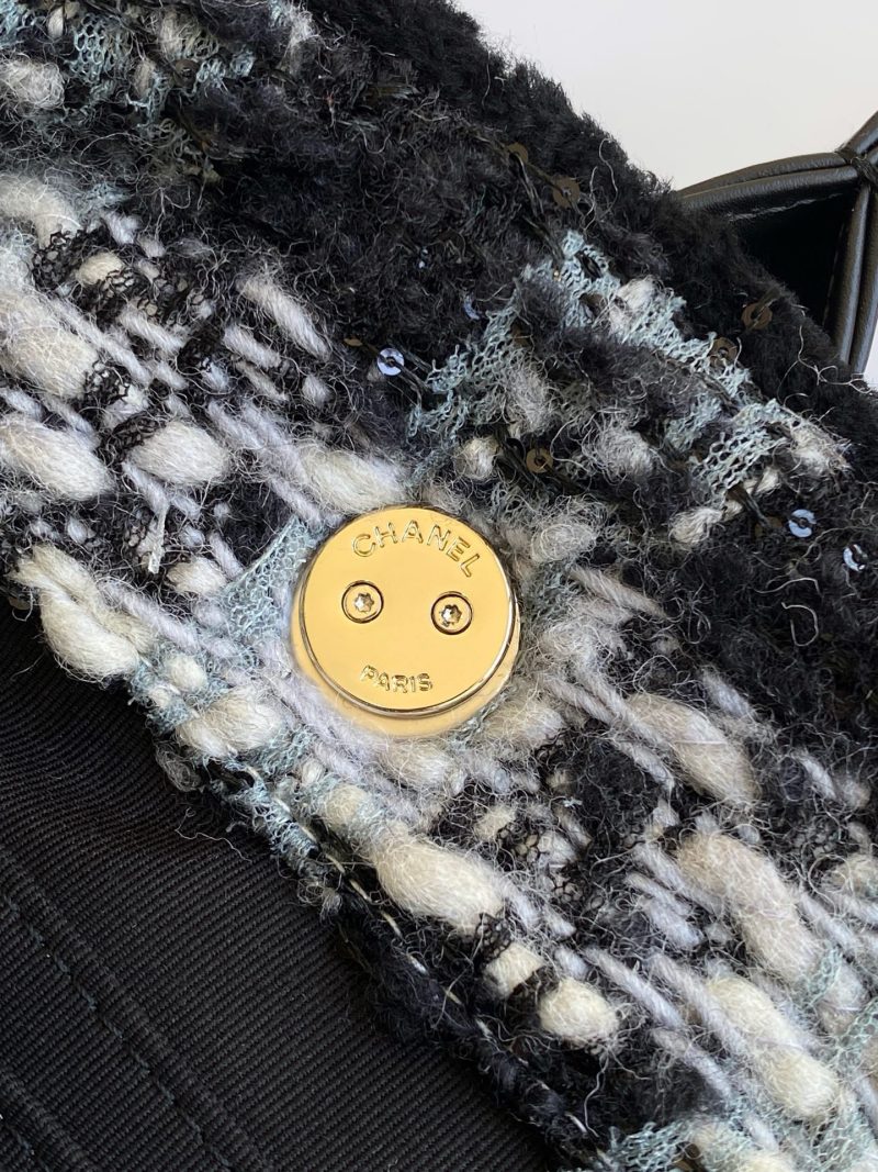 img_ecb71349_20251124_i1763972592013_590_0_6_jpg CC 2025 Bag Black Tweed Fabric Leather