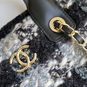 img_ecb71349_20251124_i1763972592030_2070_0_4_jpg CC 2025 Bag Black Tweed Fabric Leather