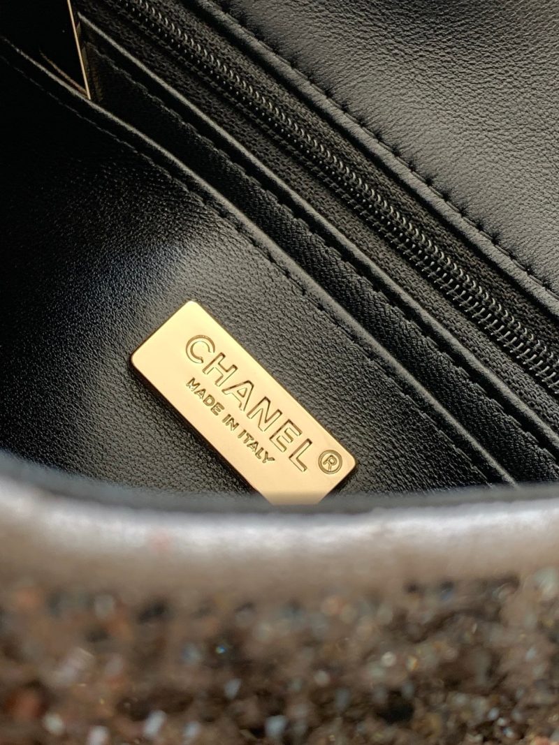 Chanel 2026 Flap Bag 21cm Silver mix Colors Sequin Leather 325282