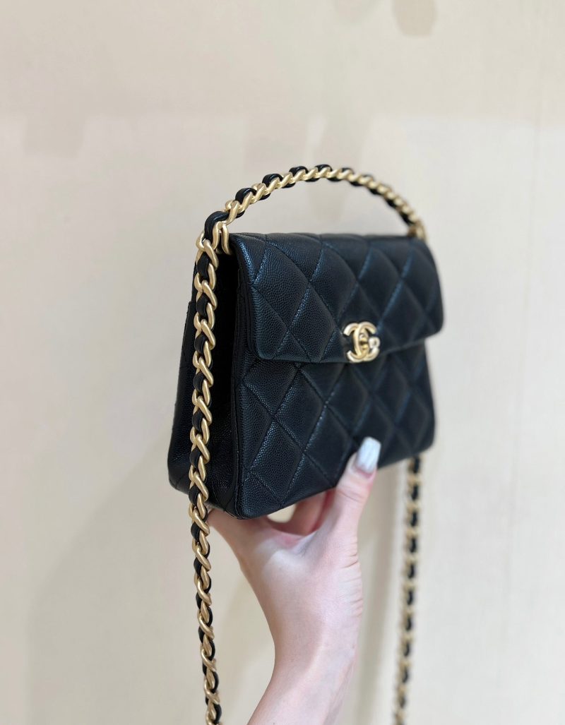 24s 31 ruecambon 15cm black caviar leather