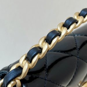 24s 31 ruecambon 15cm black patent calfskin