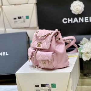 24a duma backpack pink caviar leather light gold hardware