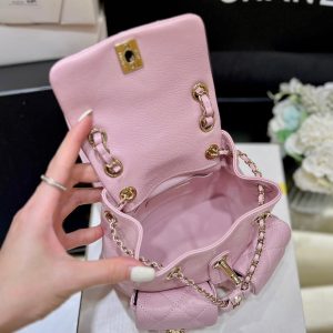 24a duma backpack pink caviar leather light gold hardware